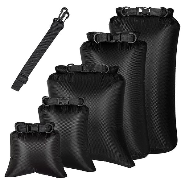 Dry Bag Set for Kayaking Boating,Drybag Outdoor Storage Bags,Black