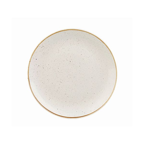 Churchill Stonecast Barley White Coupe Plate 12 Pcs