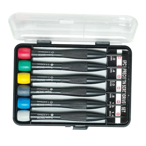 8PK-2062 6-Piece Electronic Screwdriver Set (6 x Flat)