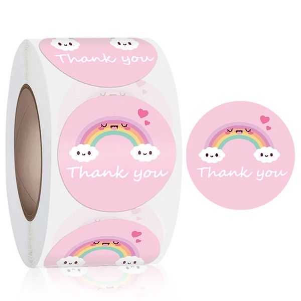 500 Stickers (Smiley Rainbow image