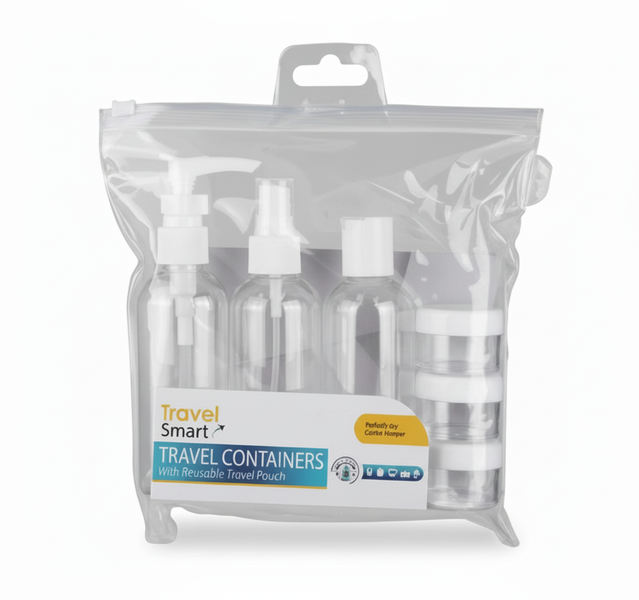 Travel Smart Leakproof Travel Bottle Set with Pouch - 6 Piece