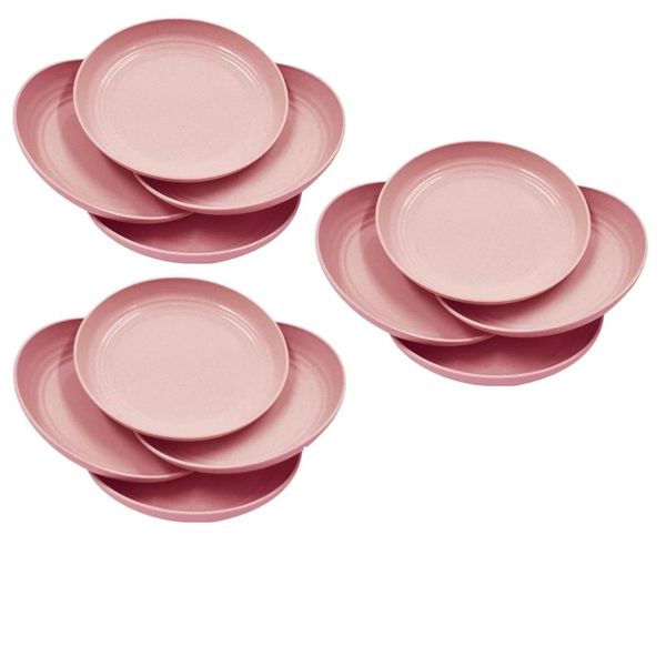 Garden Straw Plastic Plant Pot Drip Tray Saucer 15cm 12 Piece
