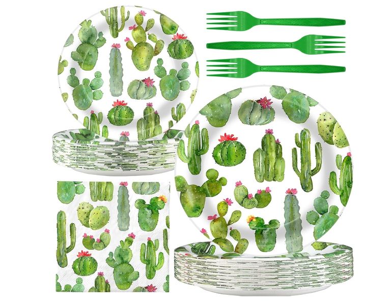 Cactus Party Decorations - Cactus Party Plates and Napkins for Kids