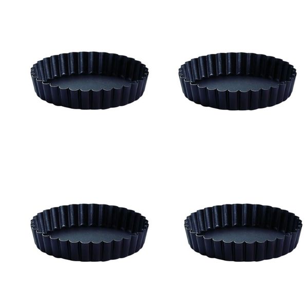 Set Of 4 Multi-Functional Non-Stick Round Pie Mould Pan