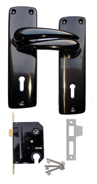 Carbon 2 Lever Lockset Black/Silver - NIT - 2L - BL