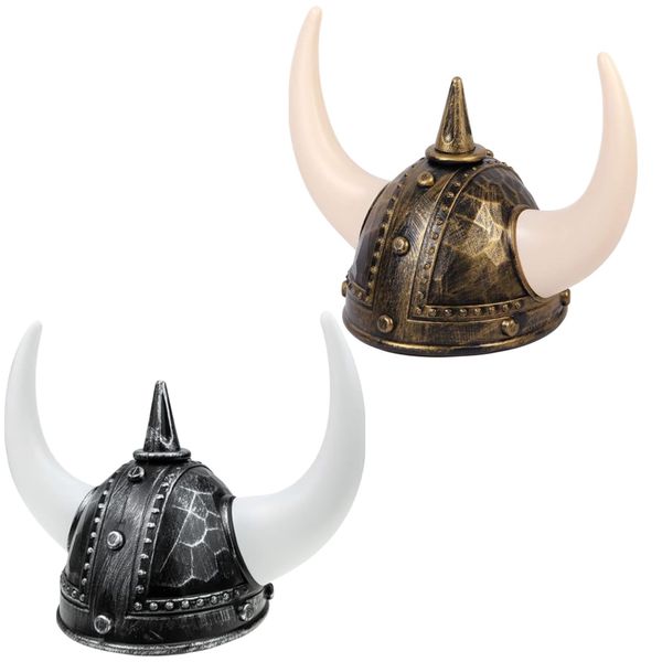 Party Cosplay Viking Warrior Oxhorn Plastic Helmet (68cm) set of 2