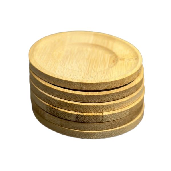 Wooden Round Coaster Cup Holder set of 6