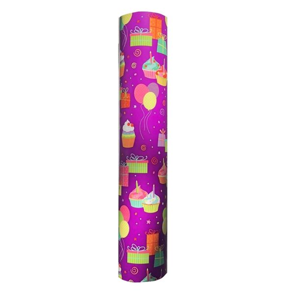 Craft Bright &amp; Colourful Jumbo Gift Wrapping Paper Roll - 75m