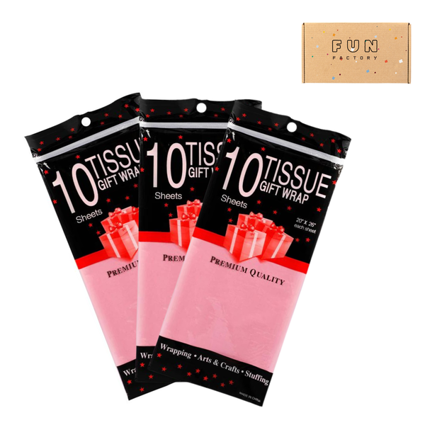 Party Gift Tissue Paper Set - Pack of 3 (Pink)
