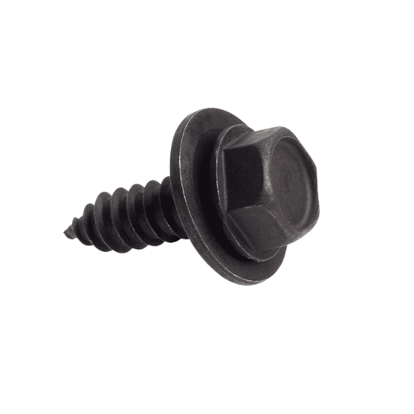 Black Universal Car Auto Self-Taping 10mm Screws Hex Washer Head