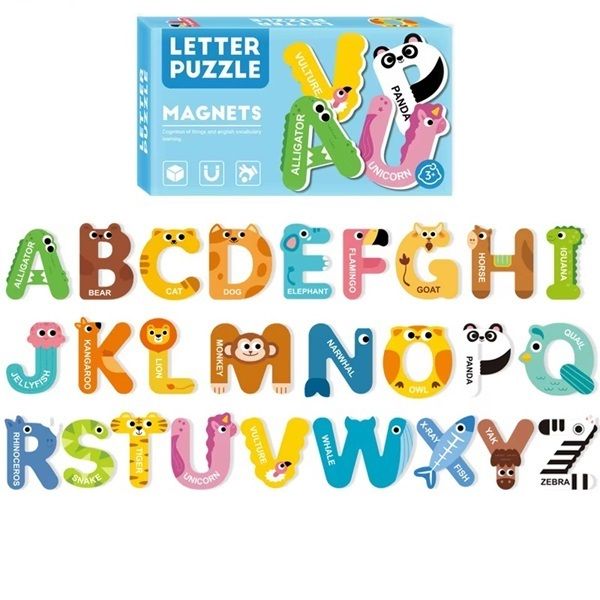 Educational Magnetic Animal Alphabet Letters - Fridge Magnets