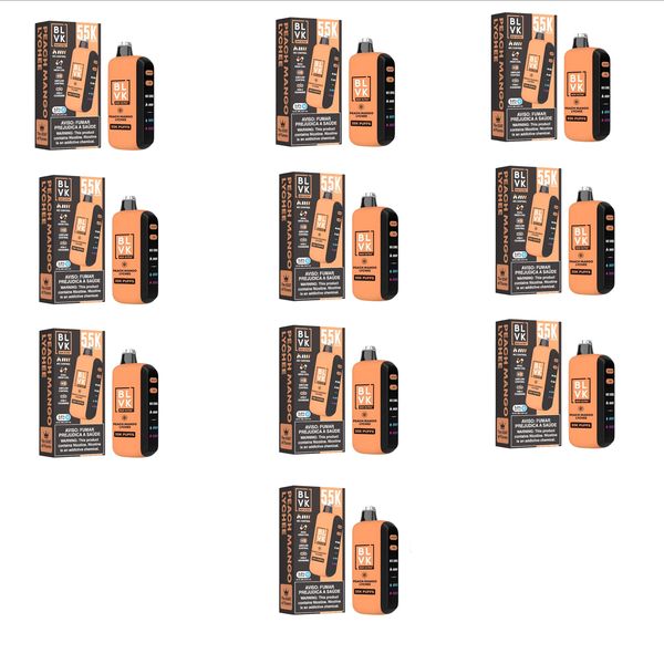 BLVK Ultra 55k Disposable Vape - Peach Mango Lychee (Pack of 10)
