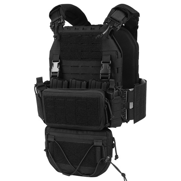 VOTAGOO Adjustable Tactical Vest with Admin Drop Pouch