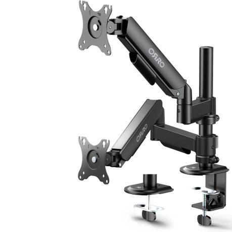 ORRO Home Plus Gen 2 Vertical Dual Monitor Arm Mount - VESA Desk Image