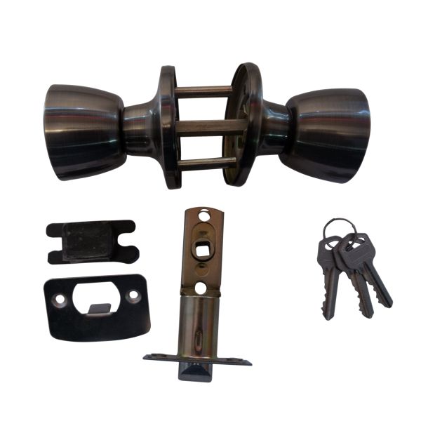 Entrance Lockset Antique Brass Dejuca