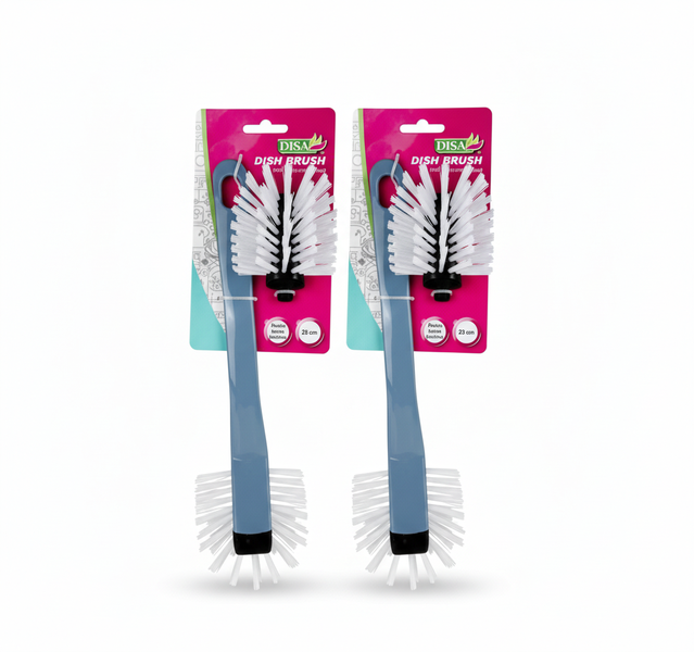 Disa Dish Brush with Replacement Head for Easy Kitchen Cleaning - 2 Pack