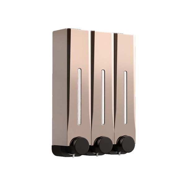 3x0.5L Shower Soap Dispenser for Bathroom with Non-drilled Wall Distributor