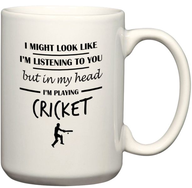 In My Head I'm Playing Cricket Gift Coffee Mug