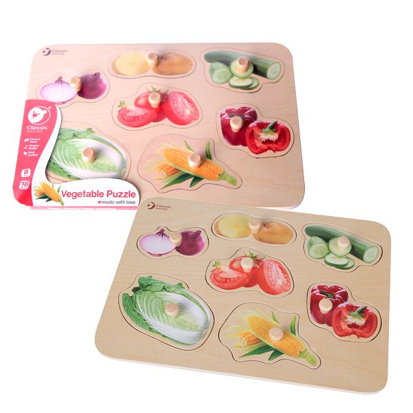 Classic World Vegetable Peg Puzzle 7 Piece