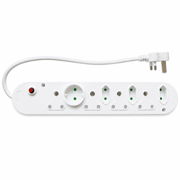 Electrosense 8 Way Multiplug P Range - 16A Power Strip with Surge