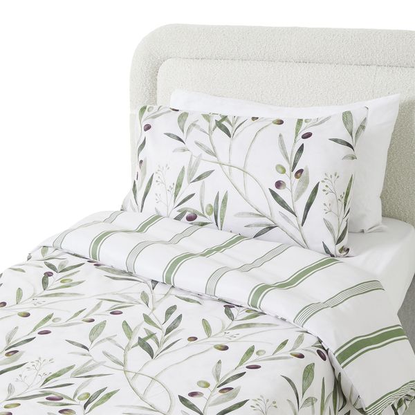 George &amp; Mason Mircofibre Duvet Set Olive Leaf