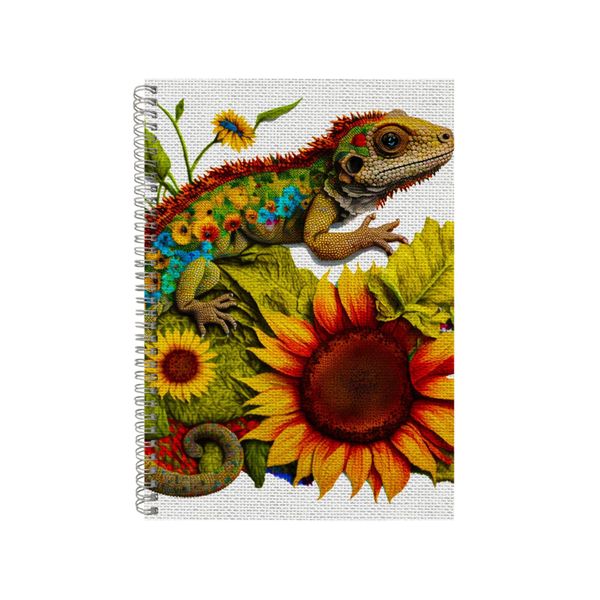 Embroidered GECKO Notebook Animal Gift Idea Notepad Pad 100