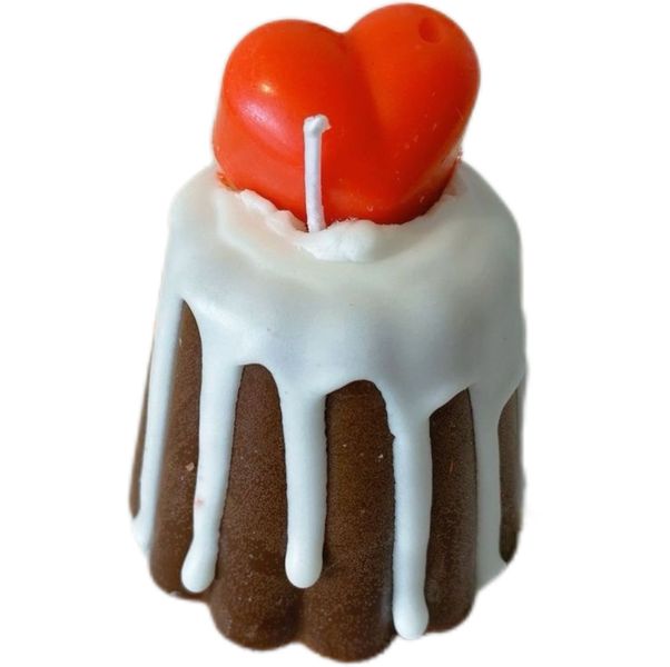 Realistic Heart-Shaped Cake Scented Candle Ornament