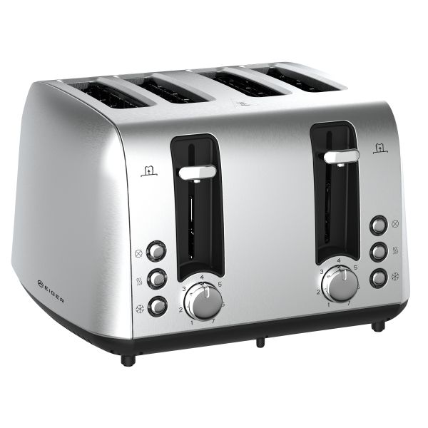 Eiger 4 Slice Toaster - Geneva Series, Stainless Steel