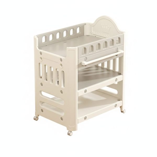 Grey - Multifunctional Baby Changing Table- Portable Mobile Nursery Station