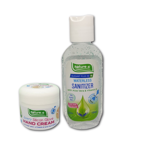 Hand Sanitizer 100 ml &amp; Hand Moisturiser 50ml Combo Deal - Nature-E