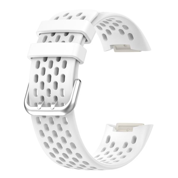 Silicone Sport Strap For Fitbit charge 5-White