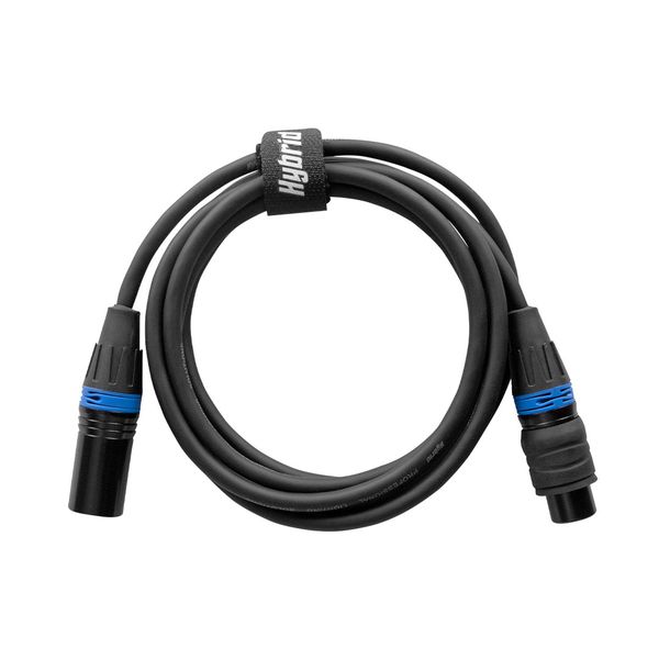 Hybrid Dmx Cable XLR Male-XLR Female with IP65 waterproof connectors 1.5m