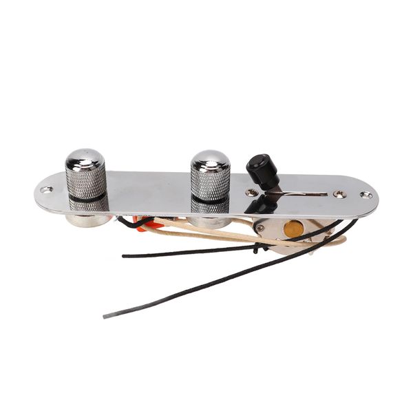 Silver Pre - Wired Guitar Control Plate