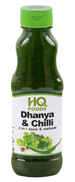 Dhanya &amp; Chilli Sauce 12x500ml by HQ Foods