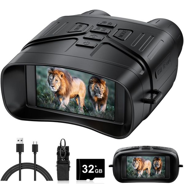 BezosMax 4K Night Vision Binoculars with 5000mAh, 32GB TF Card