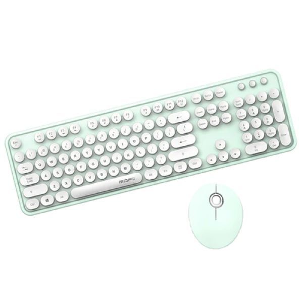White &amp; Green Keyboard &amp; Mouse (RR-WG-001)