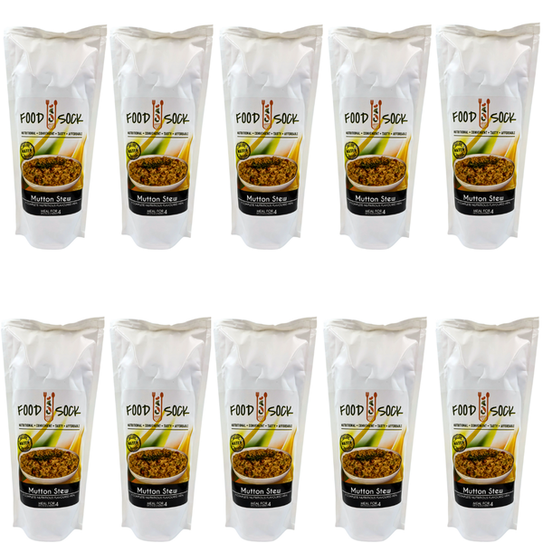 Foodsock Meal Box Mutton Stew- Pack of 10 | Camping | Hiking | Soup Kitchen