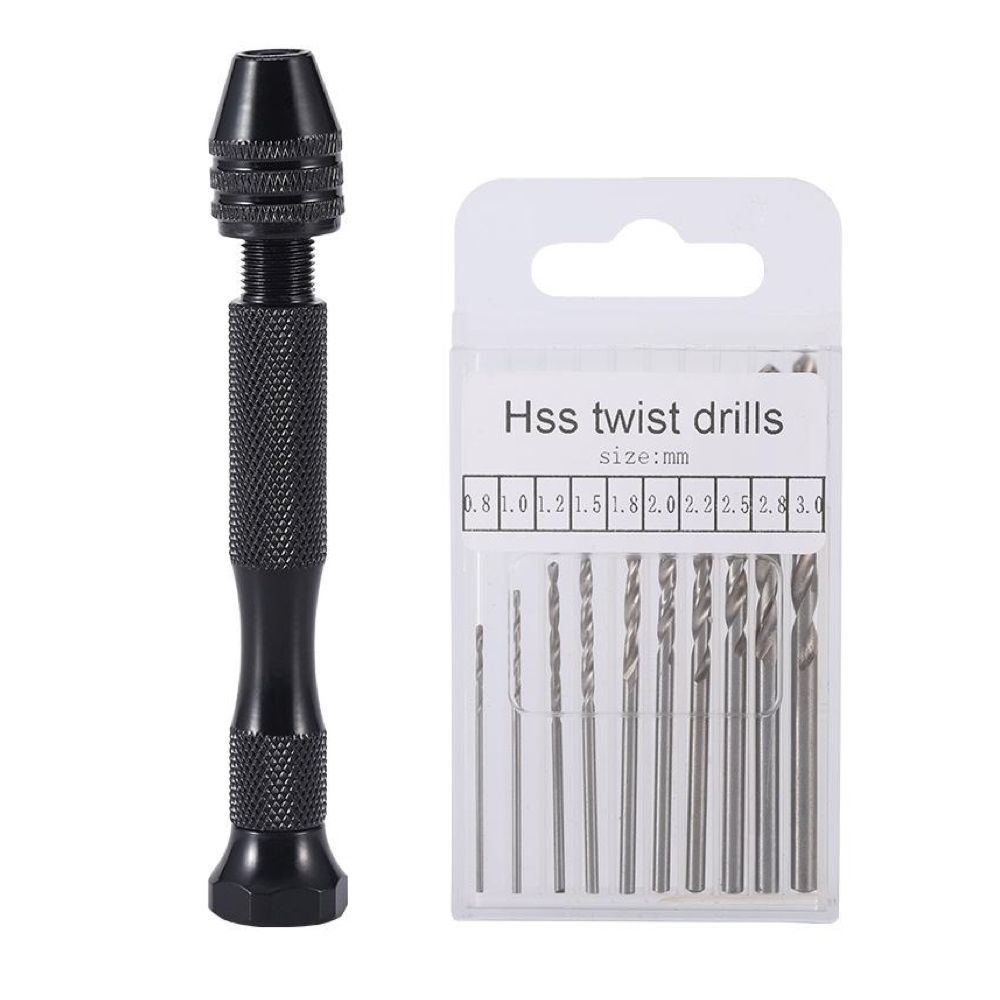 Tool DIY Mini Aluminium Hand Drill With Keyless Chuck & 10pcs Drill Bits Shop Today. Get it