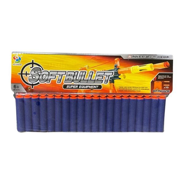 Soft Foam Bullet Refills with Suction Tip - Pack of 20 Blue
