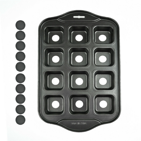 12 Mini Baking Cheese Cake Tray Square