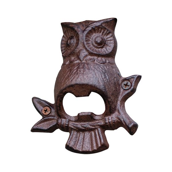 Vintage Cast Iron Wall Mounted Owl Bottle Opener Beer Bottle Opener