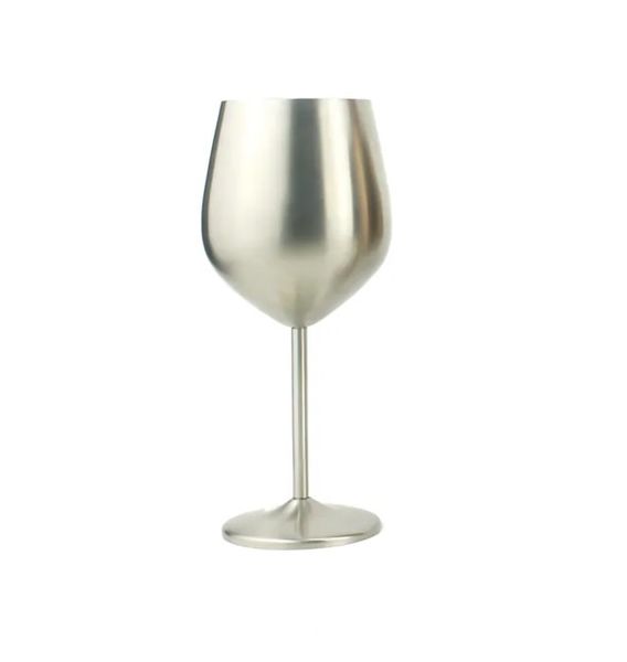 304 Stainless Steel Matte Polish Bar Party Cocktail Wine Glass Silver 500ml