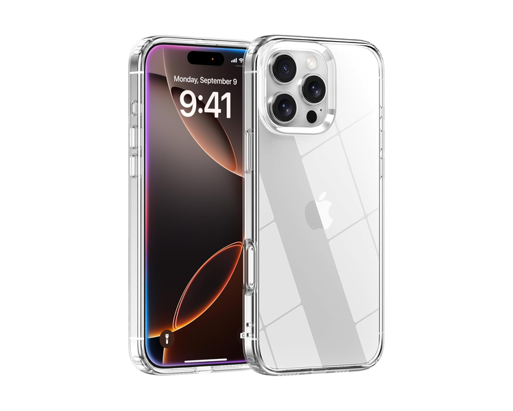 Clear Case Compatible with iPhone 16 Pro Max Slim TPU Shockproof Cover