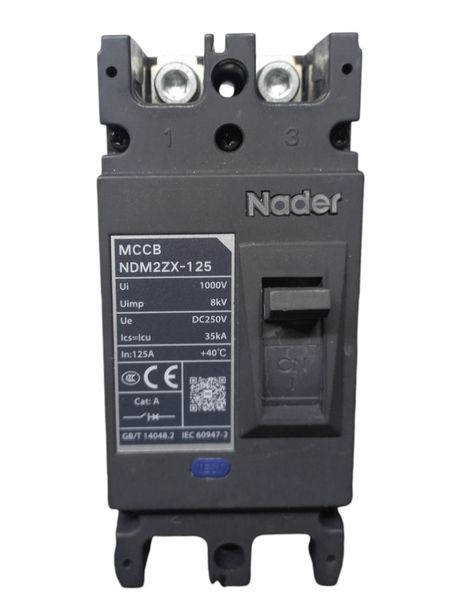 Nader Moulded Case DC Circuit Breaker 125 Amp 1000V 35kA Double Pole