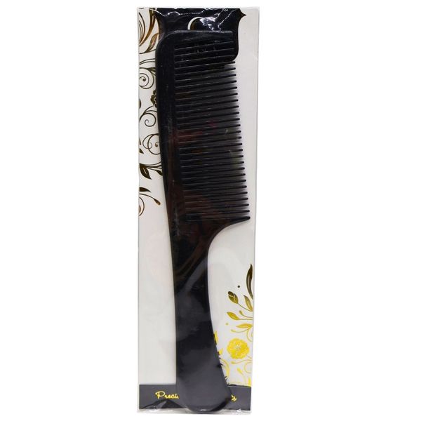 Sleek Black Wide-Tooth Styling Comb