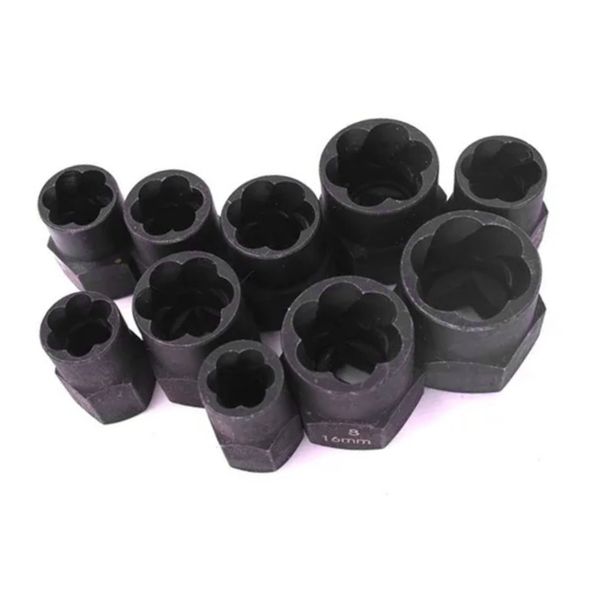 Bolt Extractor Set 10Pcs Strong Grip Nut Removal Tool for Nuts