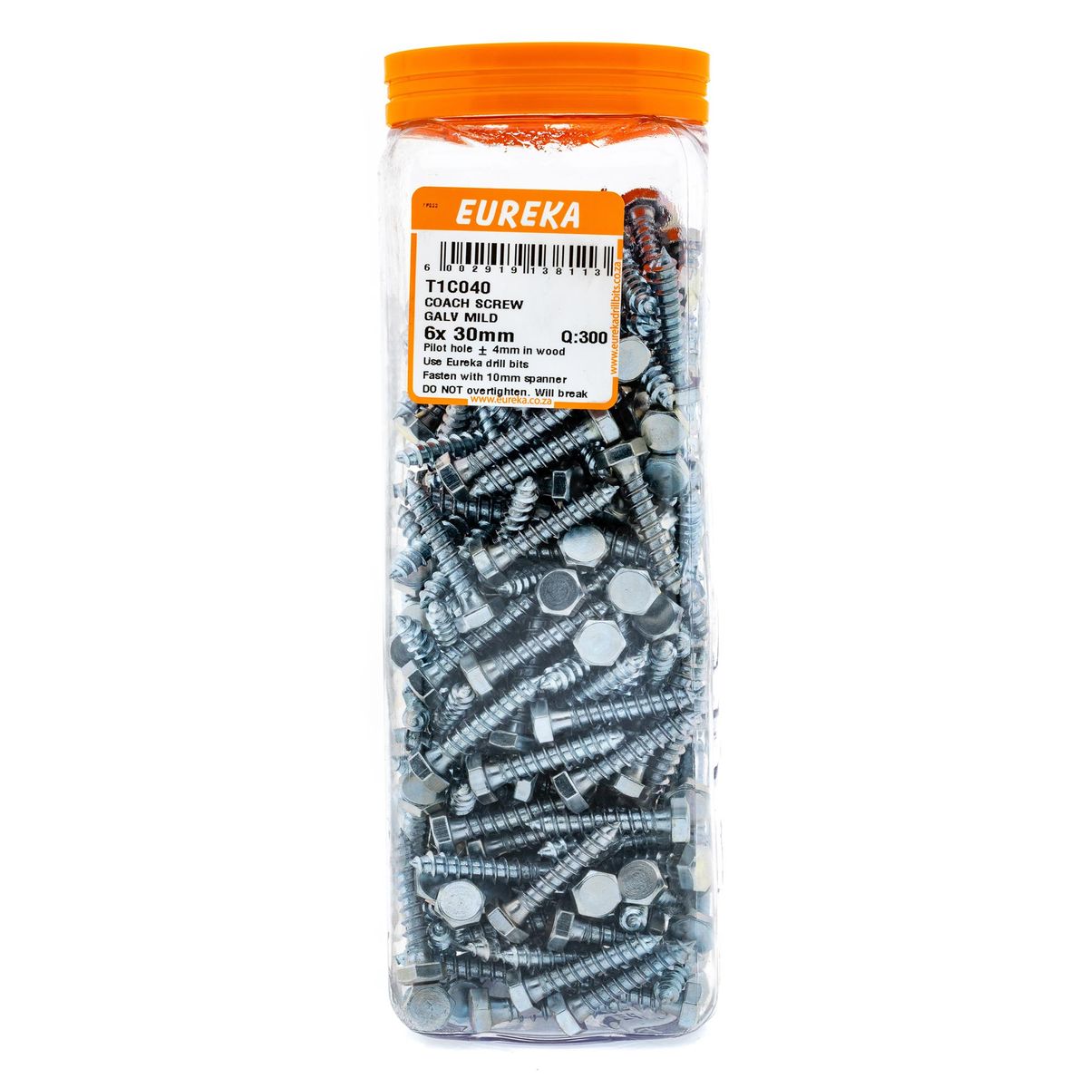 EUREKA Coach Screws Galvanised Mild Steel 6 x 30mm Q300 T1C040 Shop Today. Get it Tomorrow