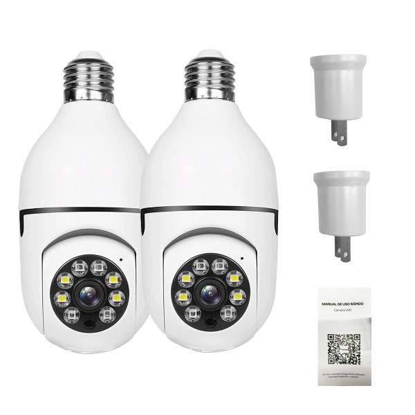 Screw-in Bulb-Style Camera WiFi Night Vision Security Surveillance HUAOI