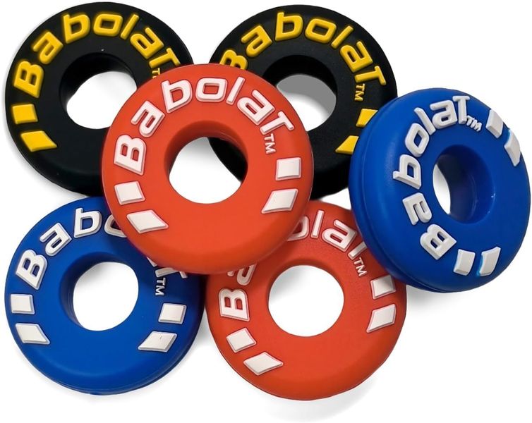 6-Pack Tire-Shaped Tennis Racket Vibration Dampeners - Reduce String Shock