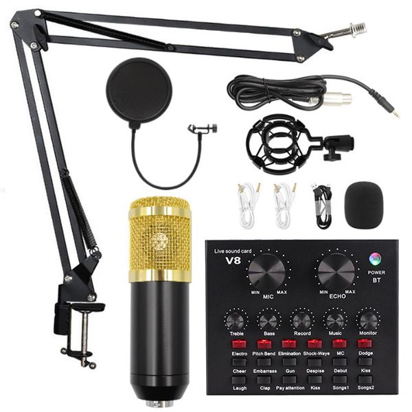 Podcast microphone, With accessories, Blue